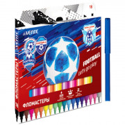 Фломастеры (deVENTE) Play Football 18 цветов картонная коробка арт.5082107
