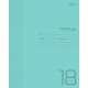 Тетрадь 18 листов клетка (Hatber) Бирюзовая/Голубая пластиковая обложка арт.18Т5В1