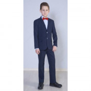 Костюм для мальчика (OVAS) Геометрия (пиджак классический/брюки зауженные) размер 28/122-34/140 цвет синий