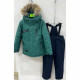 Комплект зимний для мальчика (Ballabio) арт.scs-L-2326-3 (п/комбинезон+куртка)  цвет зеленый