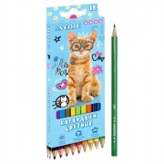 Набор карандашей цветных (deVENTE) Purr Meow 18 цветов 2М 2,8мм арт.5023001