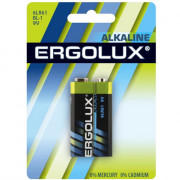 Батарейки крона Ergolux 6LR61 9V алкалиновая BL1 (цена за упаковку)