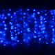 Гирлянда электрическая уличная занавес Дождь 2*1,5м 320LED цвет синий (светлый провод) 8режимов арт.183-227