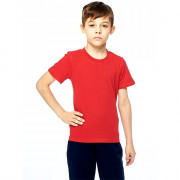 Футболка спортивная для мальчика арт.13179 размер 34/134-40/152 100% хлопок цвет красный
