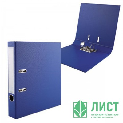 Папка-регистратор 50мм ПВХ с 2 сторонней обтяжкой, металлический уголок, синяя, разобранная Папка-регистратор 50мм ПВХ с 2 сторонней обтяжкой, металлический уголок, синяя, разобранная