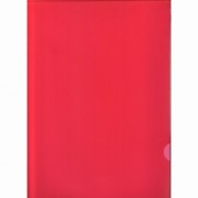 Папка-уголок А4 180мкм пластиковая  красный