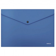 Папка-конверт на кнопке А4(235*325) 140мкм ErichKrause непрозрачная синий арт.50177
