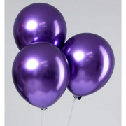 Шар воздушный 5шт/наб. 30см "Хром" фиолетовый арт.4986587