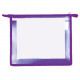 Папка школьная для тетрадей А5 на молнии (ОНИКС) прозрачная  Фиолетовая арт.ПТ-750