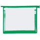 Папка школьная для тетрадей А5 на молнии (ОНИКС) прозрачная Зеленая арт. ПТ-750