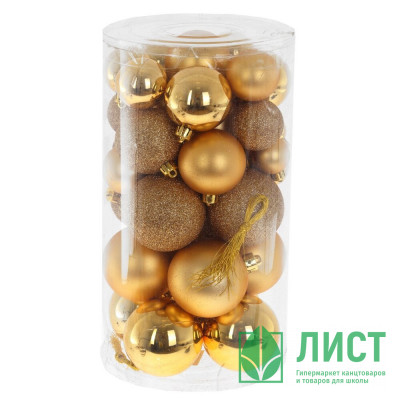 Набор шаров 06см 40шт/наб. &quot;Рапсодия&quot; цв.золото арт.722962 Набор шаров 06см 40шт/наб. "Рапсодия" цв.золото арт.722962