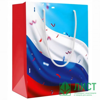 Пакет подароч. бумаж. 22,7*18см &quot;Триколор&quot; арт.15.19.02287 Пакет подароч. бумаж. 22,7*18см "Триколор" арт.15.19.02287
