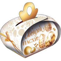 ПАСХА Коробка подарочная "Пасхальная коробочка" 10*9,2см арт.1136А