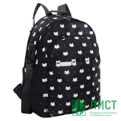 Рюкзак для девочек (Grizzly) арт.RD-546-3/1 черный - черный 29х37,5х15 см Рюкзак для девочек (Grizzly) арт.RD-546-3/1 черный - черный 29х37,5х15 см