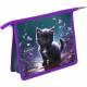 Папка школьная для тетрадей А5 на молнии deVENTE Красивая кошка (Beautiful Cat) 3D арт.8056568