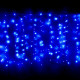 Гирлянда электрическая уличная занавес Дождь 2*6м 960LED цвет синий (светлый провод) арт.183-626
