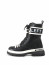 Ботинки для девочки (KEDDO) черный/белый верх-искуственная кожа подкладка - шерсть  артикул 518163/16-03 - 