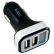 Блок питания автомобильный 2 USB HOCO Z3 (3100mA) цв.чёрный