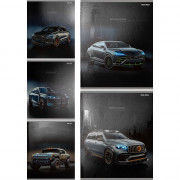 Тетрадь А5 клетка 48 листов скоба Prof-Press Красивые автомобили твин-лак мелованная обложка ассорти  арт.48-9885