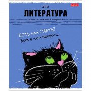 Тетрадь предметная 48 листов (Hatber) Черный кот Литература арт.48Т5Вd2_26697