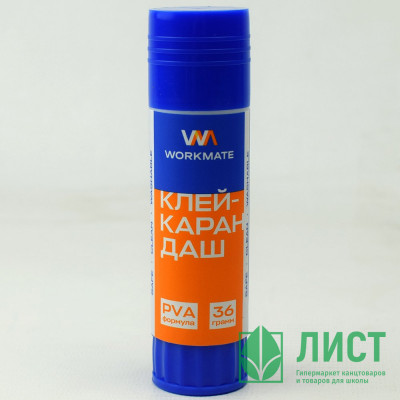 Клей-карандаш 36г Workmate PVA арт.14-5973 Клей-карандаш 36г Workmate PVA арт.14-5973