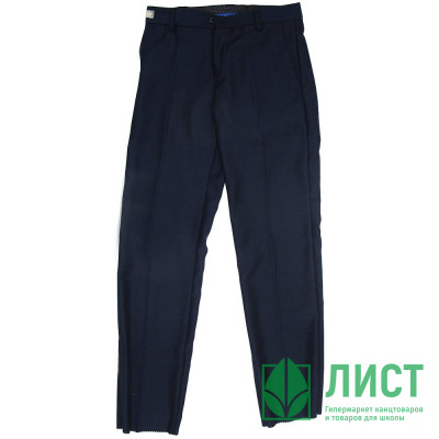 Брюки для мальчика (MULTIBRAND) классический силуэт  размер 32/128-42/158 цвет синий Брюки для мальчика (MULTIBRAND) классический силуэт  размер 32/128-42/158 цвет синий