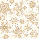 Салфетки бумажные 33*33см 3 слоя 20шт/уп. Bouquet "Золотые снежинки на бежевом" арт.57516