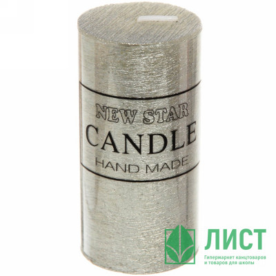 Свеча столбик "New Star ZD-073" 05*10см цв.серебро арт.114-144 Свеча столбик "New Star ZD-073" 05*10см цв.серебро арт.114-144