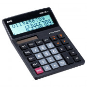 Калькулятор настольный 12 разрядный одинарное питание  Deli 145*104*27 (E1238BLACK) черный (Ст.1)