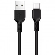 Кабель USB - микро USB HOCO X20, 1.0м, круглый, 2.4A, силикон, цвет: черный
