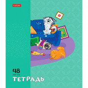 Тетрадь А5 клетка 48 листов скоба (Hatber) Dog mafia ассорти арт.48Т5В1