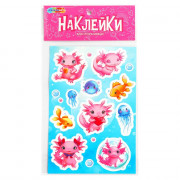 Наклейки А5 (MultiArt) Аксолотль арт.STICK12X18-122793