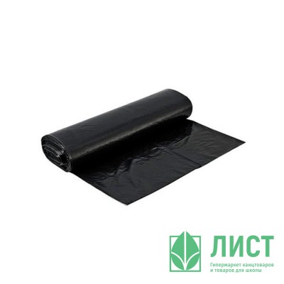 Пакеты для мусора 120л 10штук в рулоне ПВД черные 25 микрон Пакеты для мусора 120л 10штук в рулоне ПВД черные 25 микрон