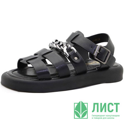Сандалии для девочки (Мария и Джентльмен) черный верх-искусственная кожа подкладка-искусственная кожа артикул RC134_GL16-1 Сандалии для девочки (Мария и Джентльмен) черный верх-искусственная кожа подкладка-искусственная кожа артикул RC134_GL16-1