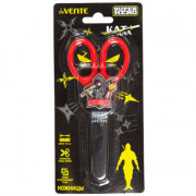 Ножницы детские 135мм пластиковые ручки (deVENTE) SuperHero. Assassin черные с красным защитный футляр арт.8010331