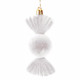 Фигурка на ёлку пластик "Конфетка" 11см цв.белый арт.94396
