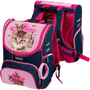 Ранец для девочек школьный (deVENTE) Mini. Cat Princess + часы 35x26x20см арт.7030215