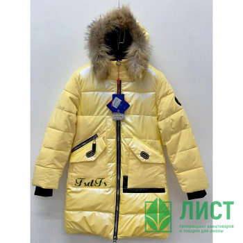 Куртка зимняя для девочки (FENGSHUODA) арт.dyl-2326-2 цвет желтый Куртка зимняя для девочки (FENGSHUODA) арт.dyl-2326-2 цвет желтый
