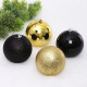 Набор шаров 10см 04шт/наб. "Микс фактур" цв.черный/золото арт.652-370