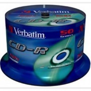 Диск  CD-R Verbatim 700Мб 80мин 52x Cake Box (Ст.100) УПАКОВКА