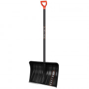 Лопата снеговая пластик 500*390 мм  с черенком дерево с оцинк. наконечником FINLAND арт.1358-Ч
