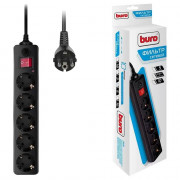 Сетевой фильтр BURO 500SH-5-B, 5м, 5 розеток черный