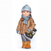 Украшение-панно "Мальчик с коньками" 46*23см арт.92,659,00