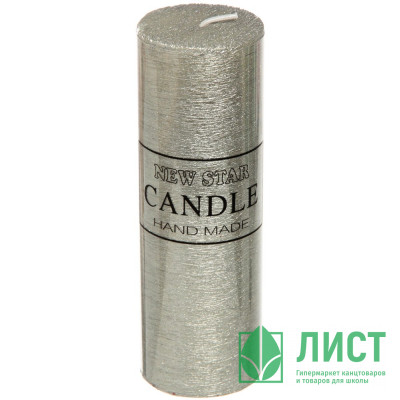 Свеча столбик "New Star ZD-074" 05*15см цв.серебро арт.114-148 Свеча столбик "New Star ZD-074" 05*15см цв.серебро арт.114-148