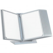 Демосистема настольная перекидная,10 панелей А4, цвет серый