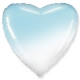 Шар фольгированный 45см Фигура "Сердце. Голубой градиент" арт.6072759