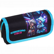 Пенал-косметичка 1 отделение с верхней створкой на липучке (deVente) Korokoro 20,5x9,5x7 см арт.7020502