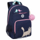 Рюкзак для девочек школьный (Grizzly) арт.RG-364-2/3 синий 25х40х13 см