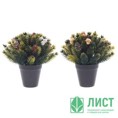 Елка настольная 13,5см (хвоя литая в кашпо) 2 вида арт.813761 Елка настольная 13,5см (хвоя литая в кашпо) 2 вида арт.813761