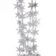 Украшение декоративное "Бусы" снежинки 2м серебро арт.556-235